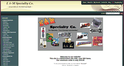 Desktop Screenshot of eandmspecialty.com